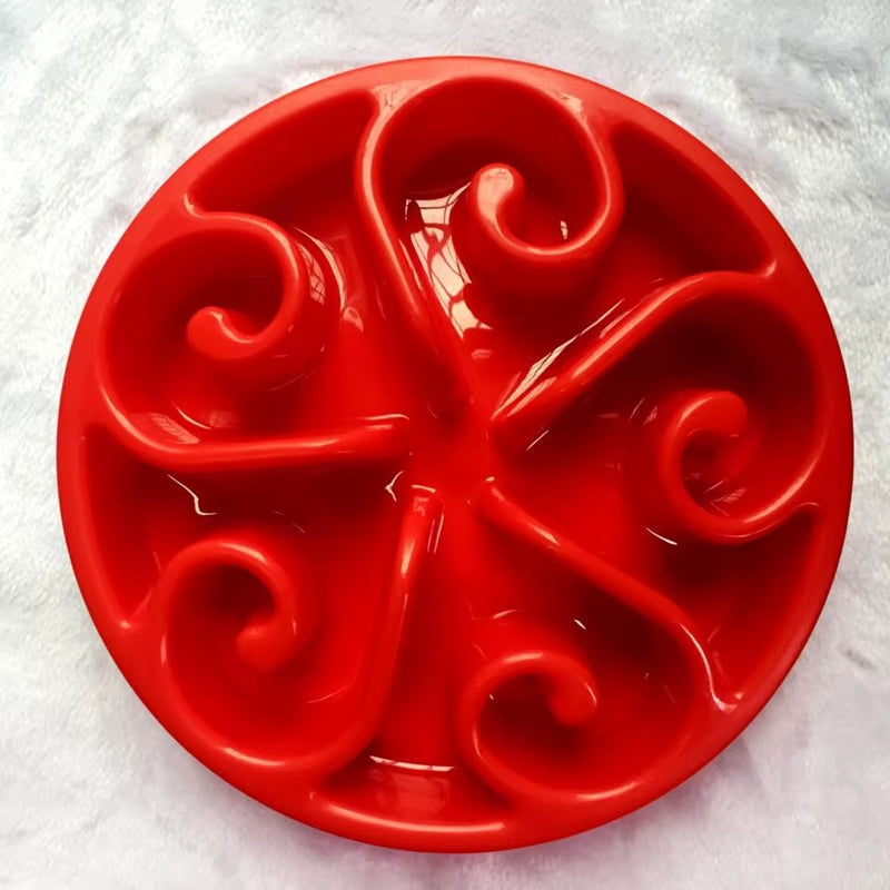 Pet Dog Slow Feeder Bowl Fun Non Slip Anti-Gulping Slower Food Feeding Dishes Eco Dog Bowl for Large Medium Small Dogs Puppy