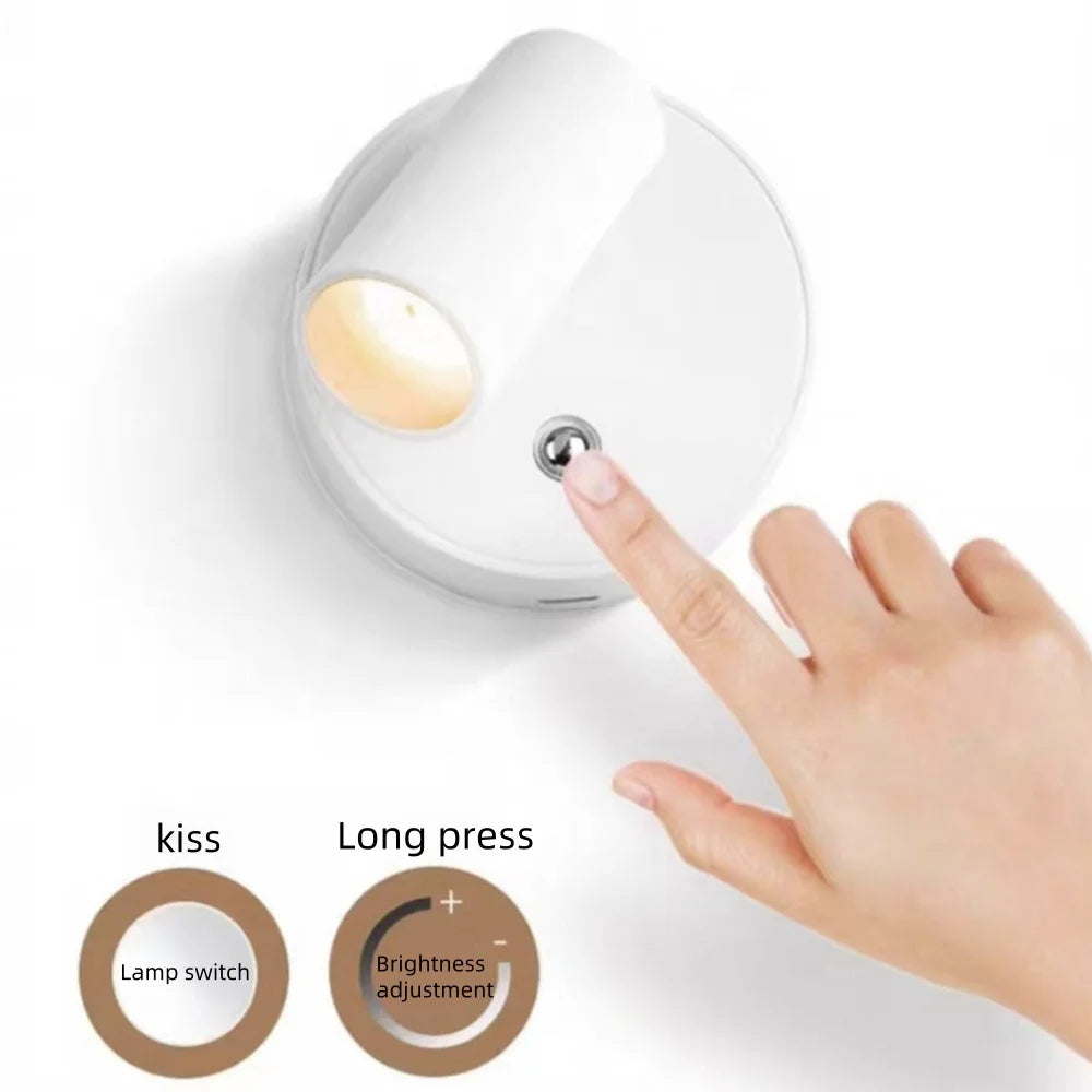 New Wireless LED Lights, Bedside Charging Wall Lights, Wiring Free, Hole Free, Bedroom Reading Lights, Office Lights
