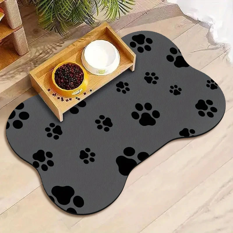 Pet Absorbent Mats Non-Slip Floor Mats Special-Shaped Cat and Dog Universal Dining Mats Eating Mats Soft Sleeping Mats