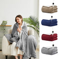 Electric Heated Throw Blanket, Flannel & Sherpa Cozy Soft Electric Throw with 5 Heat Settings & 4 Hours Auto -Off, 62X84 Inch, Grey