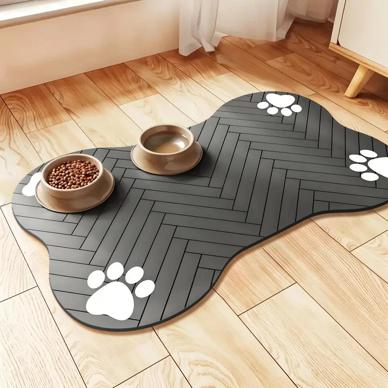 Pet Absorbent Mats Non-Slip Floor Mats Special-Shaped Cat and Dog Universal Dining Mats Eating Mats Soft Sleeping Mats
