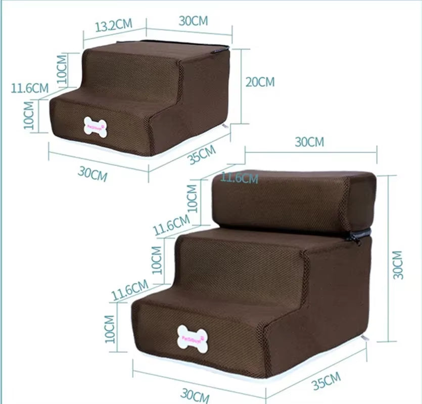 Hot Dog House Dog Stairs Pet 2/3 Steps Stairs for Small Dog Cat Pet Ramp Ladder Anti-Slip Removable Dogs Bed Stairs Pet Supplies