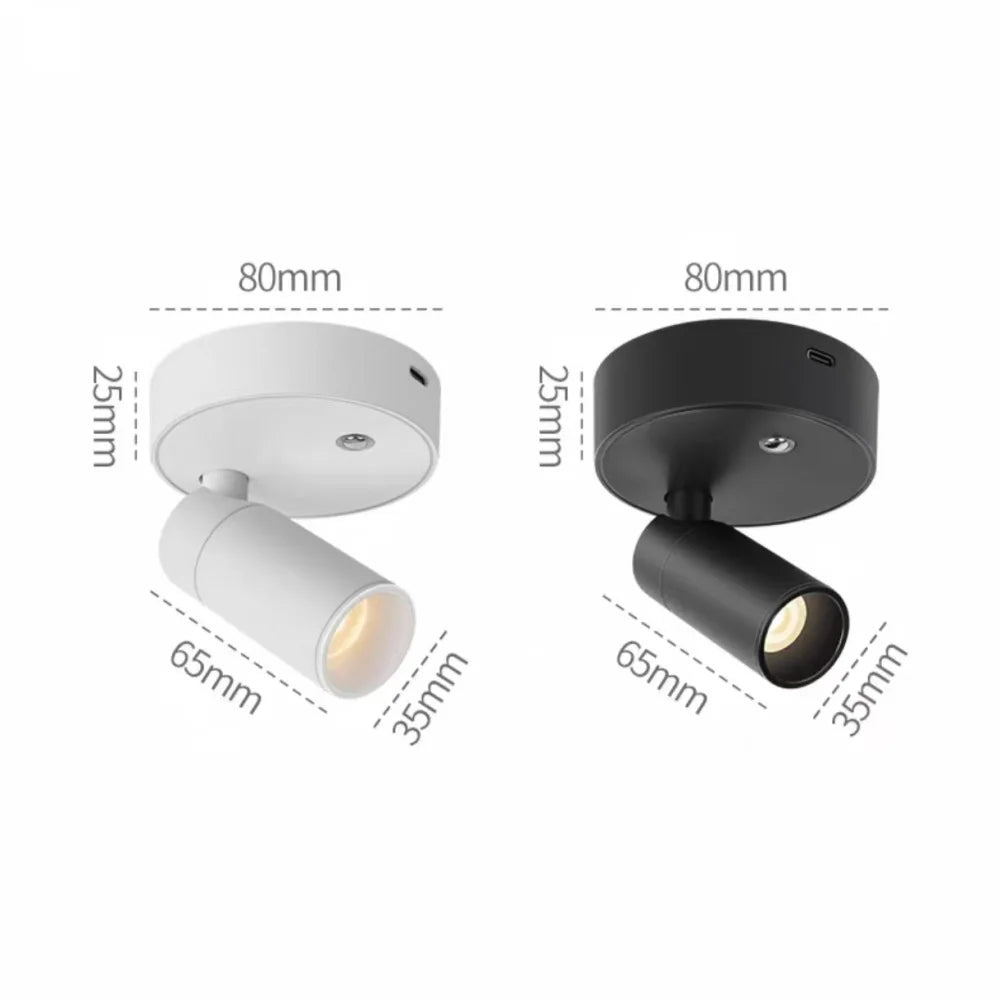 New Wireless LED Lights, Bedside Charging Wall Lights, Wiring Free, Hole Free, Bedroom Reading Lights, Office Lights
