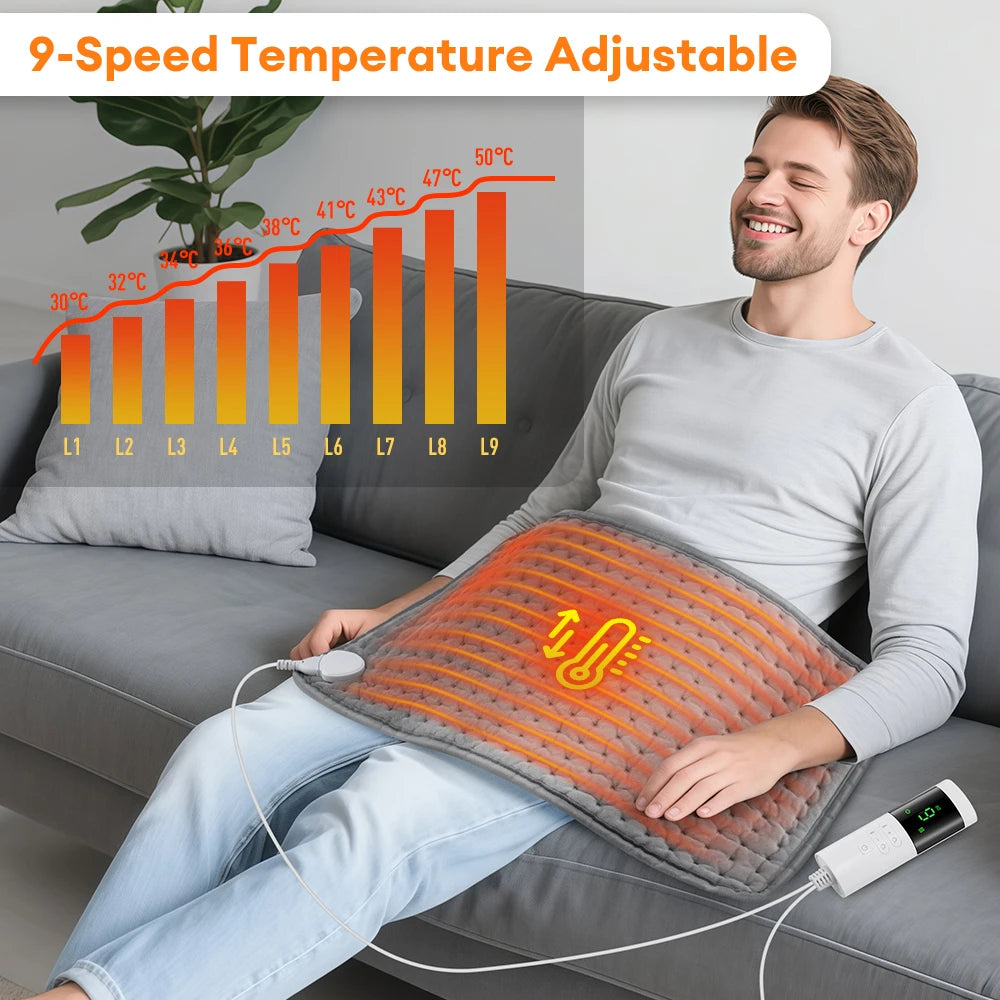 Electric Heating Pad for Period Cramps Winter Warm Blankets Office Camping Hand Waist Back Heat Pad 110V 220V Washable 60*30Cm
