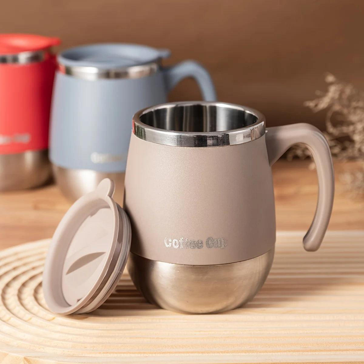 500Ml Stainless Steel Coffee Cup Outdoor Insulation and Heat Retention Cup Insulated and Heat-Resistant Cup for Camping Hiking