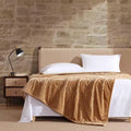 Mountain Valley 1-Piece Mocha/Brown Plush Fleece Full Electric Blanket