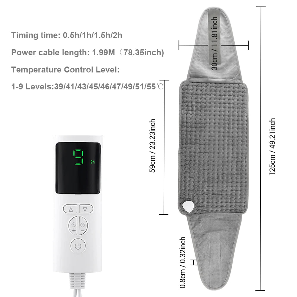 Electric Heating Pad for Period Cramps Winter Warm Blankets Office Camping Hand Waist Back Heat Pad 110V 220V Washable 60*30Cm