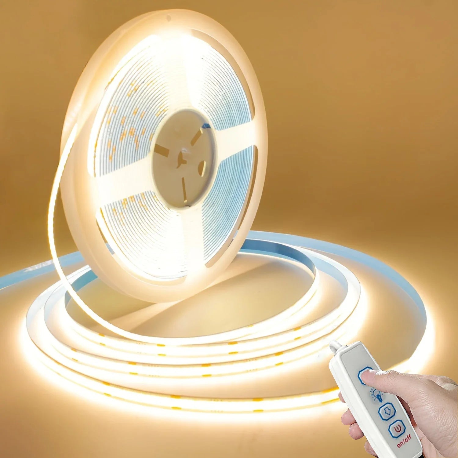 USB 5V COB Led Strip Dimmable LED Strip Lights 320 Leds/M Self-Adhesive Flexible Led Ribbon for Kitchen Cabinet Mirror Bedroom