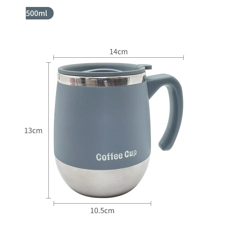 500Ml Stainless Steel Coffee Cup Outdoor Insulation and Heat Retention Cup Insulated and Heat-Resistant Cup for Camping Hiking